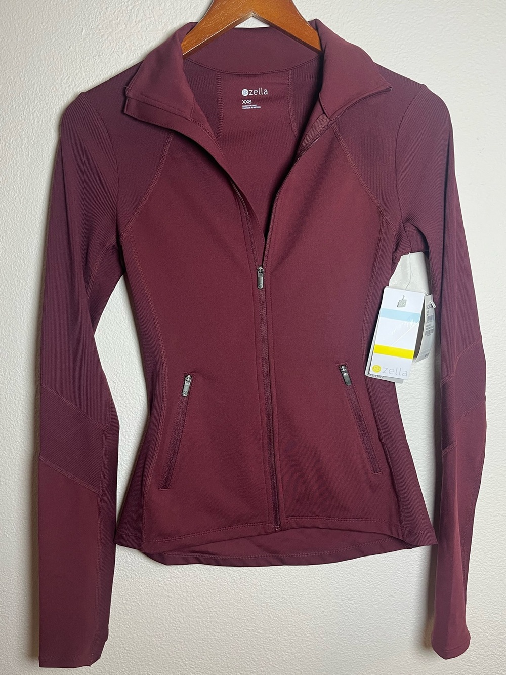 Zella Women's Deep Burgundy Full-Zip Active Jacket
